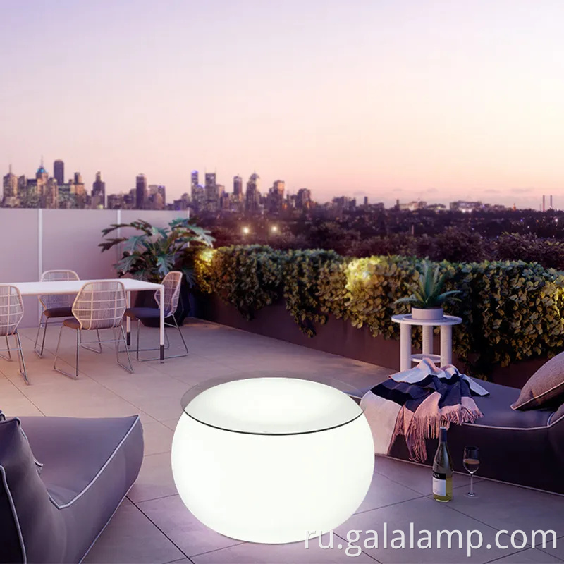 Современный светодиодный круглый стул и набор стола